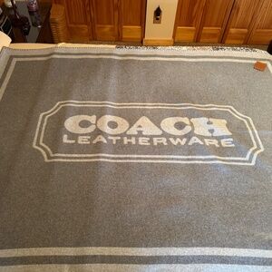 NEW Coach Badge Wool Blanket Style No C7569G Grey Multi